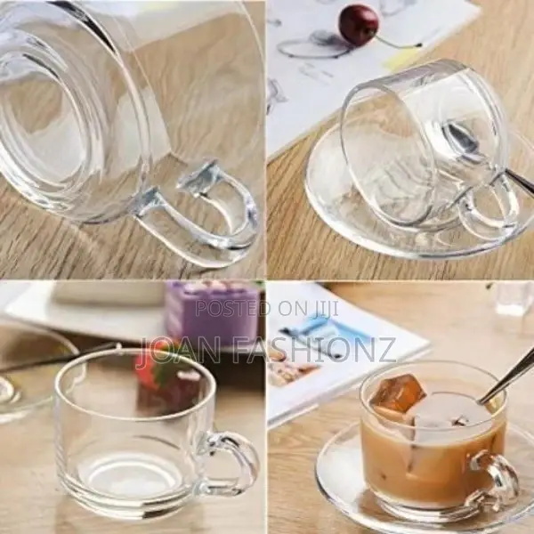 Luminarc 6 Pieces of Cups and 6 Saucers-Colourless