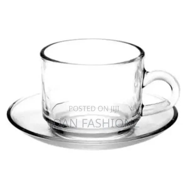 Luminarc 6 Pieces of Cups and 6 Saucers-Colourless