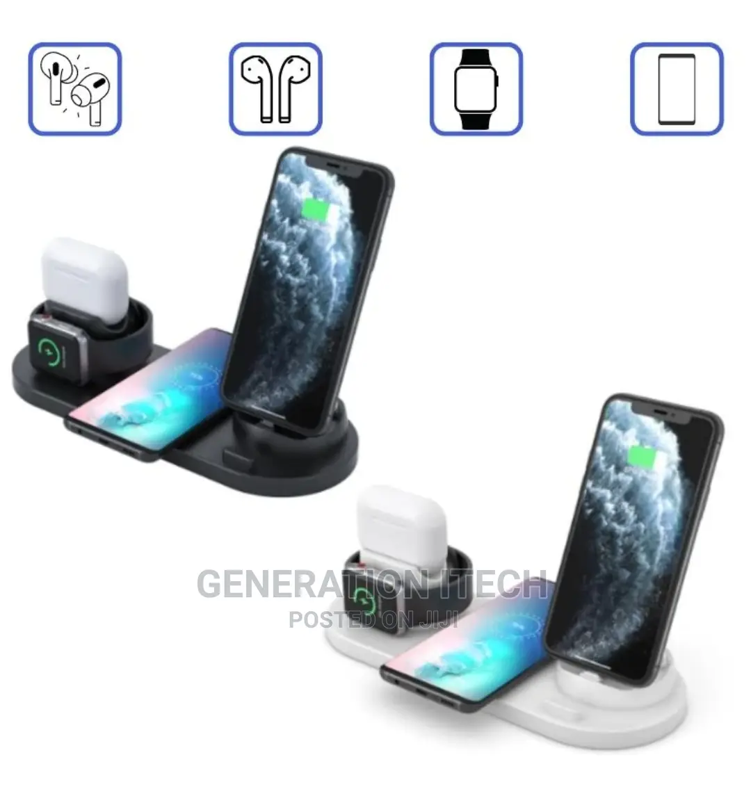 6 in 1 Multifunction Wireless Charging Stand- Charger