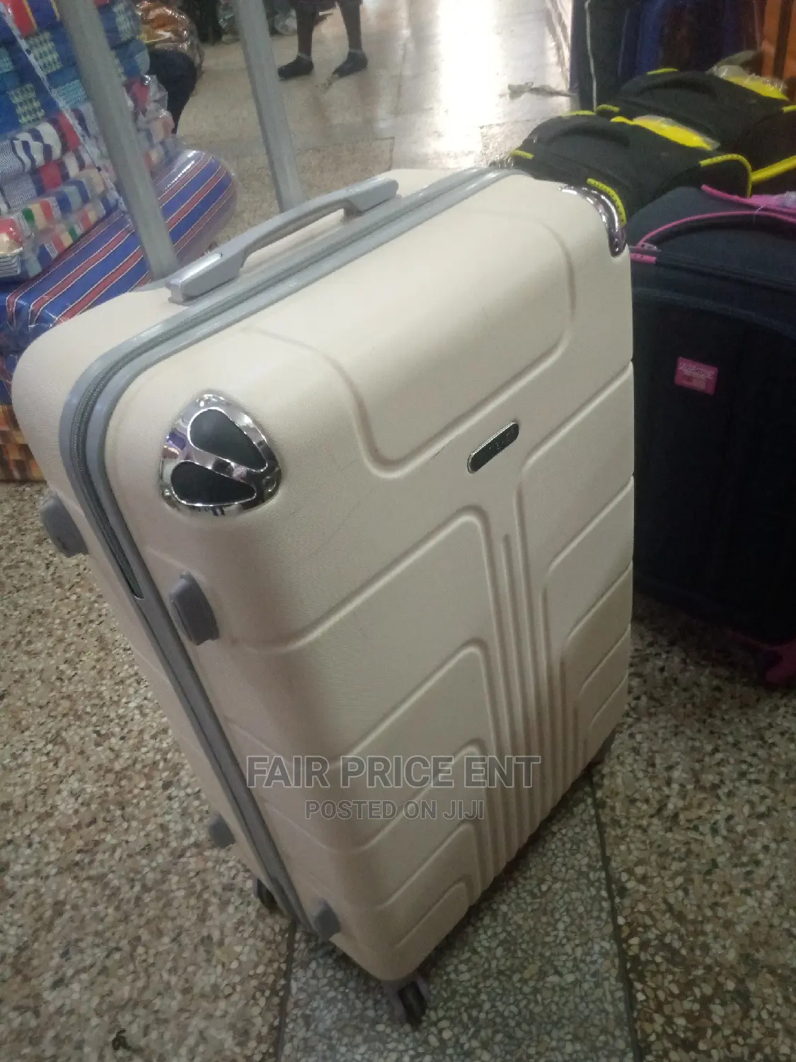 Plastic Suitcase ( Cream)