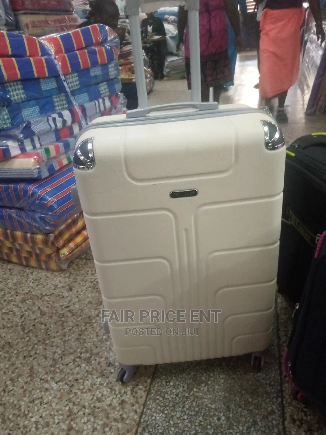 Plastic Suitcase ( Cream)