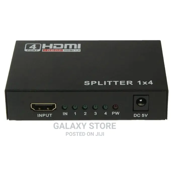 1x4 Hdmi Splitter 4 Way Supports 1080 With Power for Many Tv