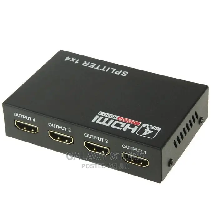 1x4 Hdmi Splitter 4 Way Supports 1080 With Power for Many Tv