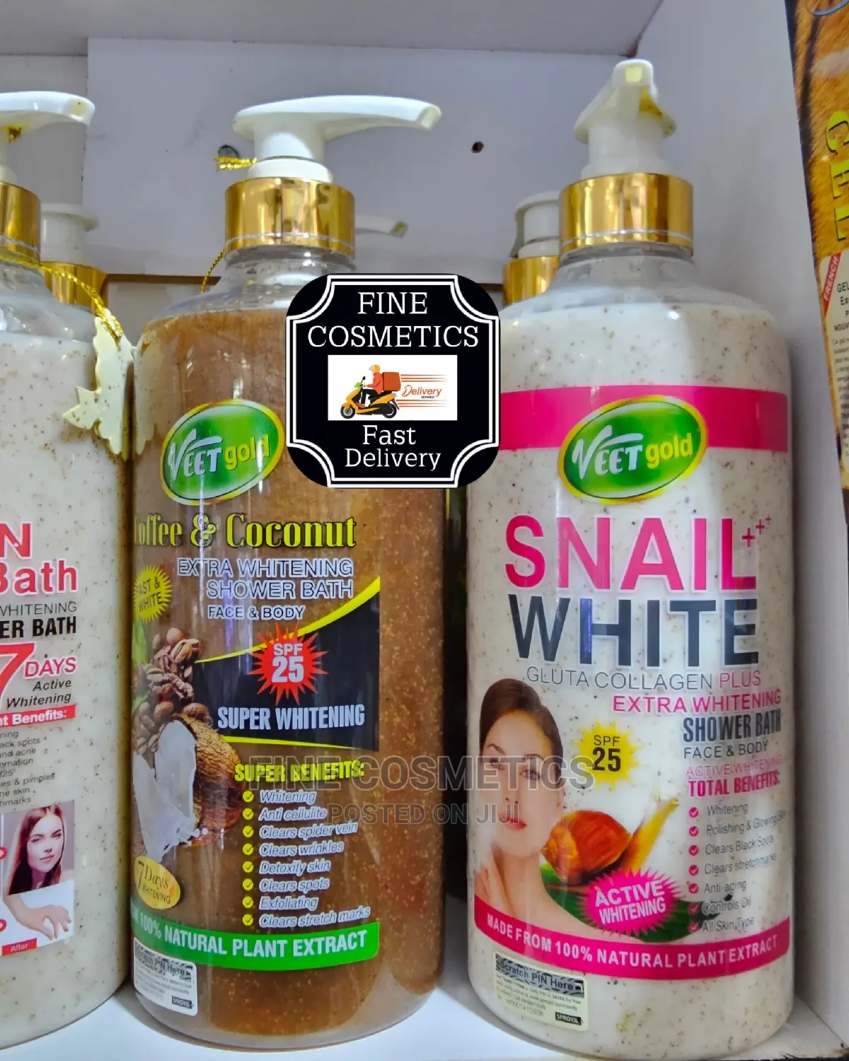 1pc VEET GOLD Whitening and Exfoliating Body Wash Shower Gel