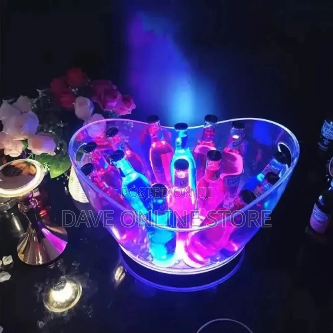 Led Ice Bucket Color Changing Plastic Wine Ice Bucket