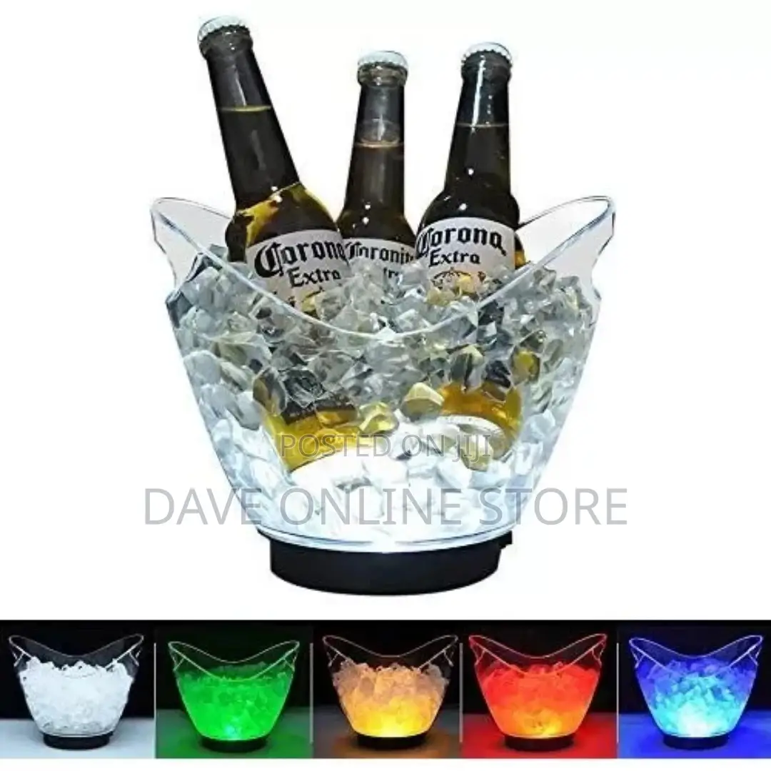 Led Ice Bucket Color Changing Plastic Wine Ice Bucket