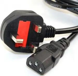Power Cable for Monitor / PSU With 3-Prong UK Plug