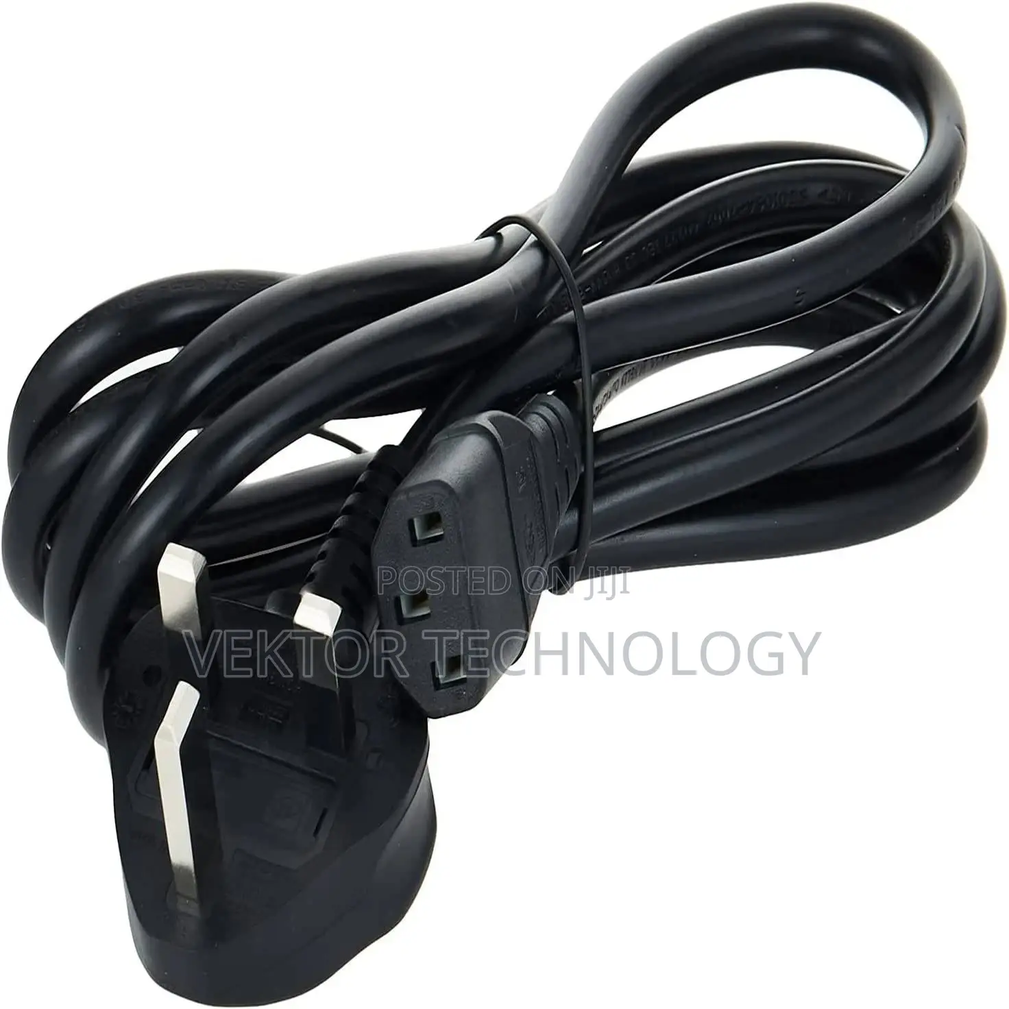 Power Cable for Monitor / PSU With 3-Prong UK Plug