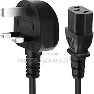 Power Cable for Monitor / PSU With 3-Prong UK Plug
