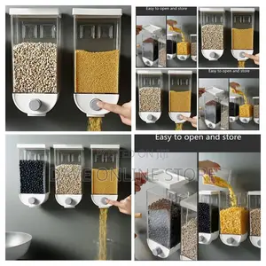 3piece Wall-Mounted Cereal Dispenser, Food Organizer