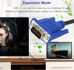 VGA Male to Male 15 Pin Cable, Compatible With Projector / M