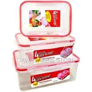 Pieces of Plastic Food Storage Container Boxes-Colourless
