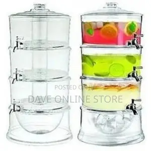 Acrylic 3-tier Water, Juice Drink Dispenser