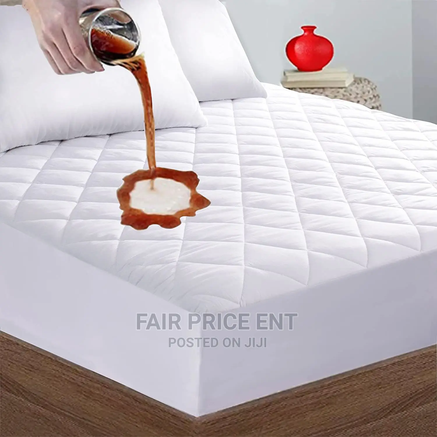Waterproof Mattress Protector.6*6( White)
