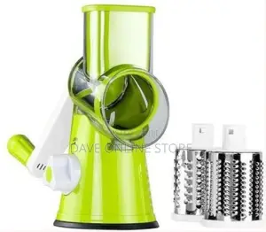 Table Top Drum Grater Vegetable Slicer, Green