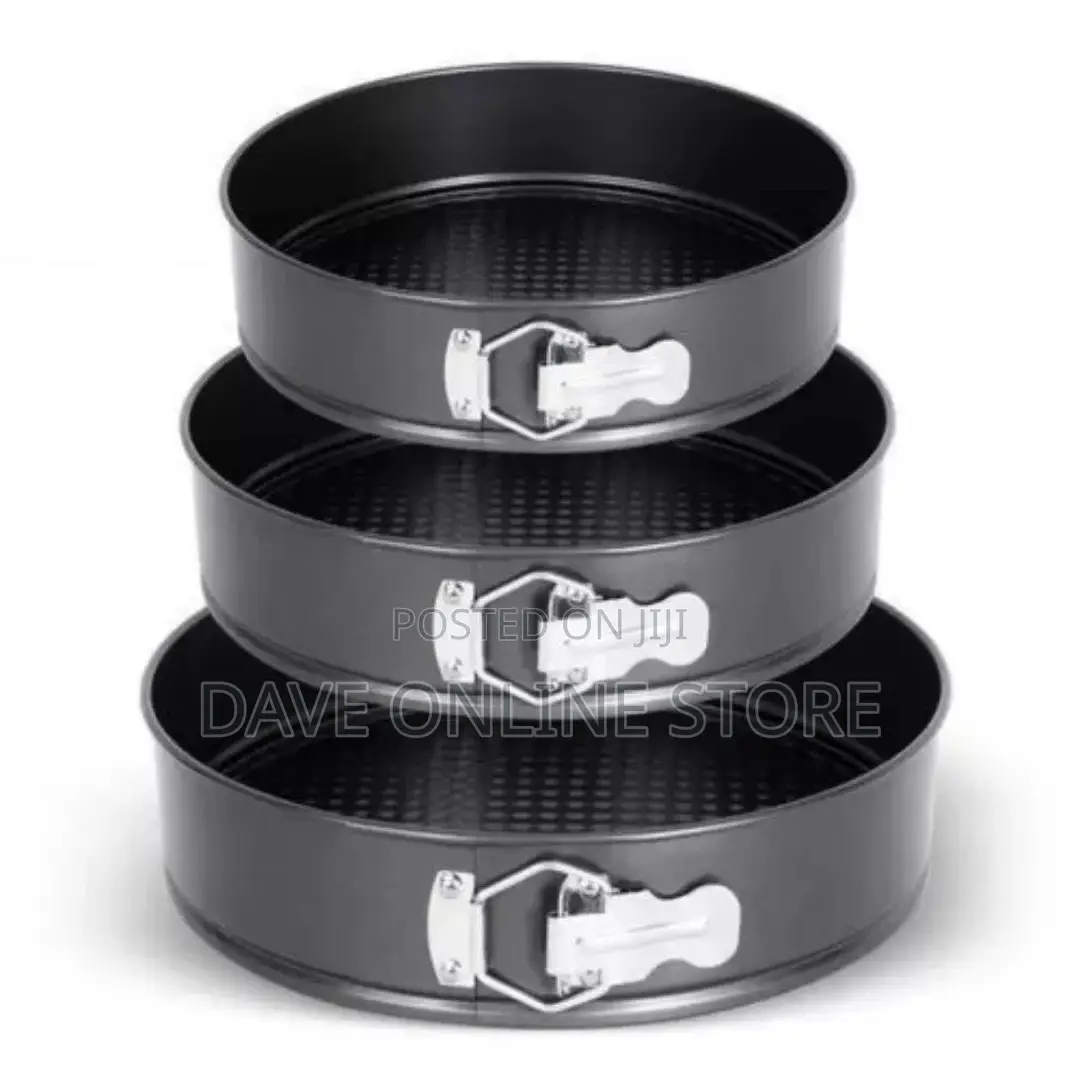 3 Pieces of Round Baking Cake Mould Pans Trays