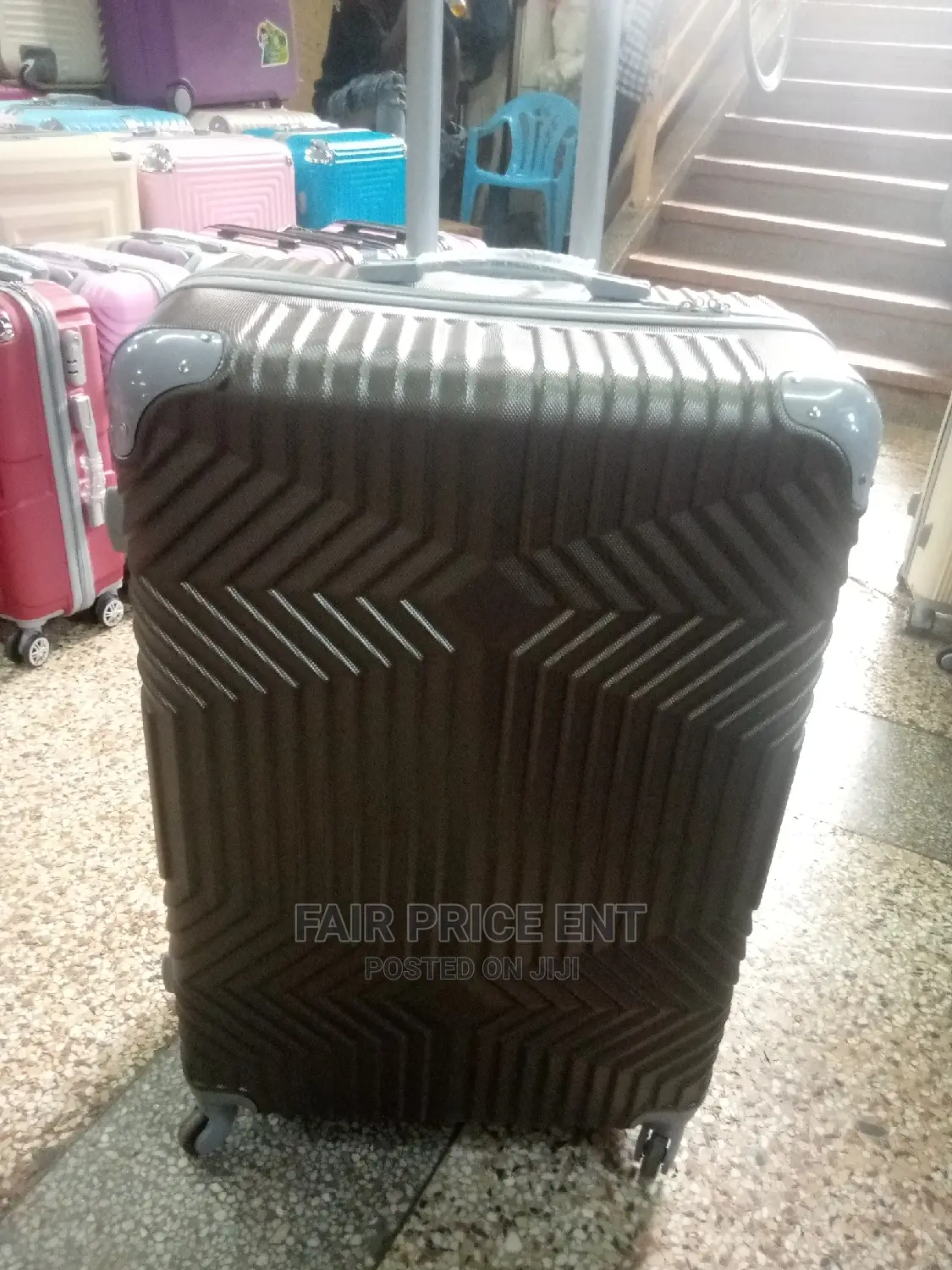 Plastic Suitcase Medium Size( Gray)