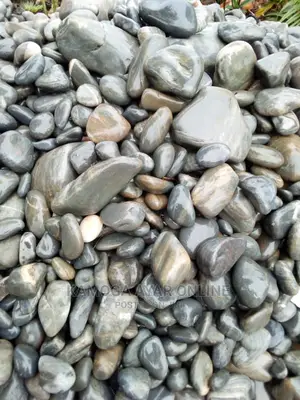 White and Black Pebble Beach Stones