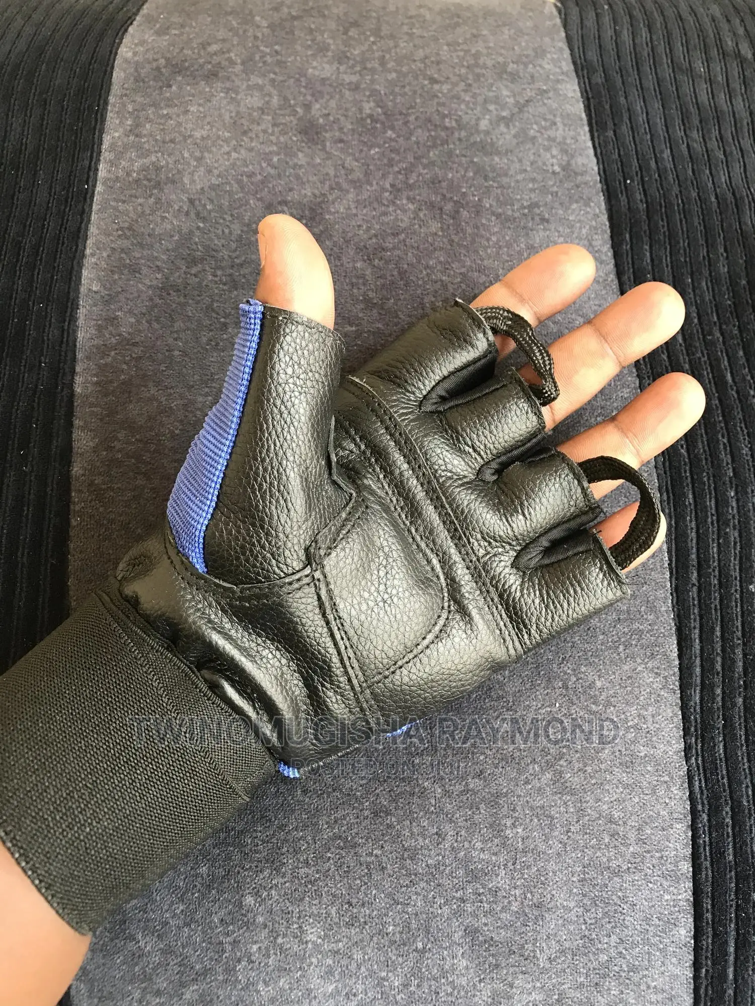 Genuine Leather Gym Gloves