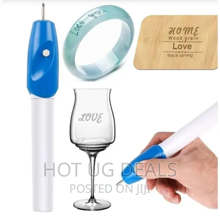 Electric Engraving Pen On Glass Metal Wood Plastuc