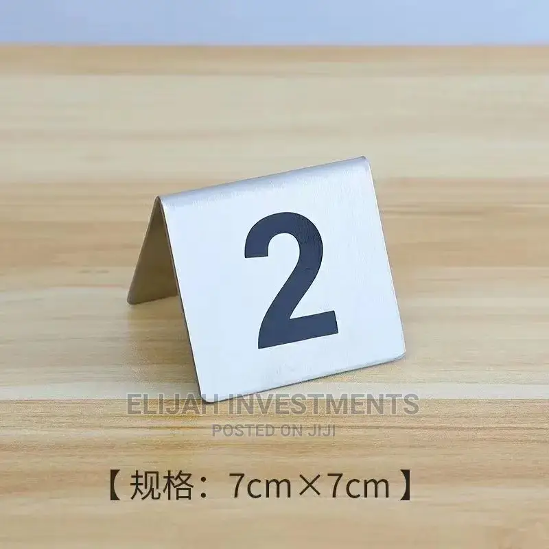 1-20 Table Number Plate for Restaurant Hotel Bar