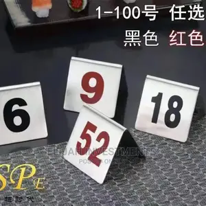 1-20 Table Number Plate for Restaurant Hotel Bar