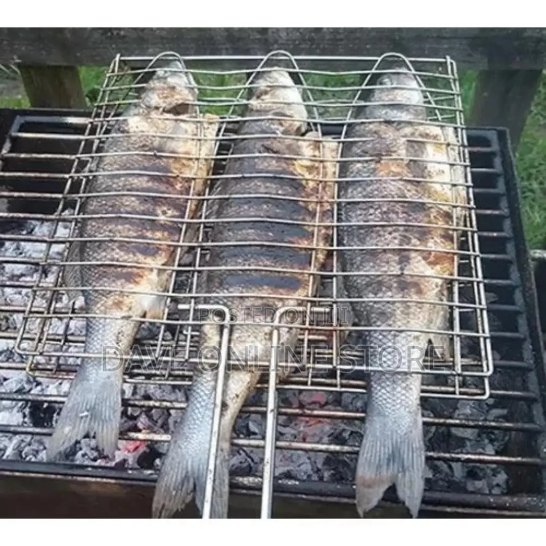 Section BBQ Barbeque Fish Charcoal Grill Net Basket