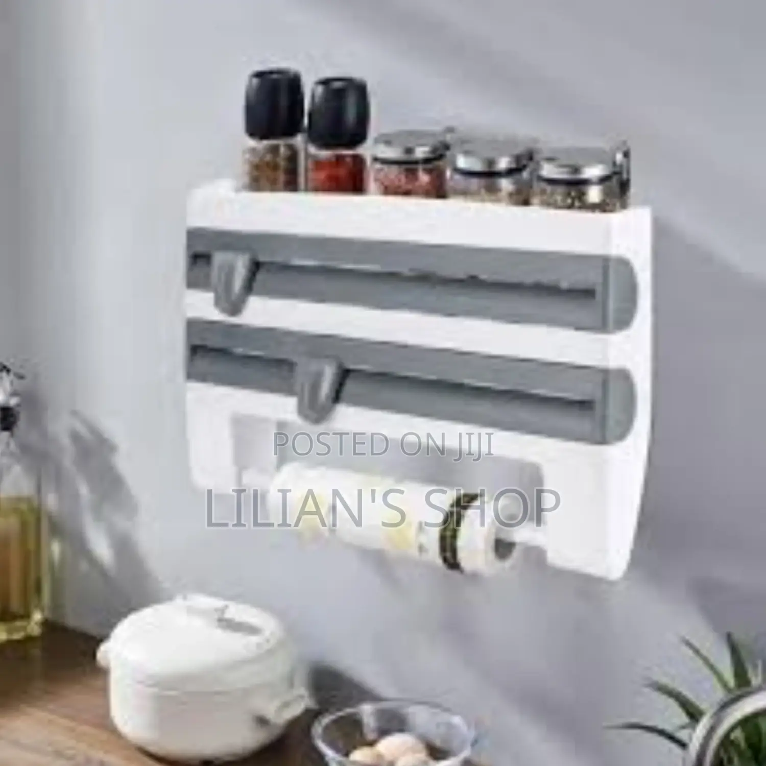 Multifunction Kitchen Cling Film Holder and Cutter