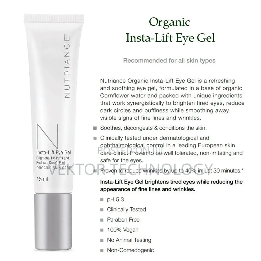 Organic Insta-Lift Eye Gel - 15ml (All Skin Types)