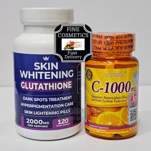 Original Skin Lightening Glutathione Pills +Vitamin C Tablet for sale -  FINE COSMETICS  Price: USh 390,000 on Jiji.ug [Central Division]
