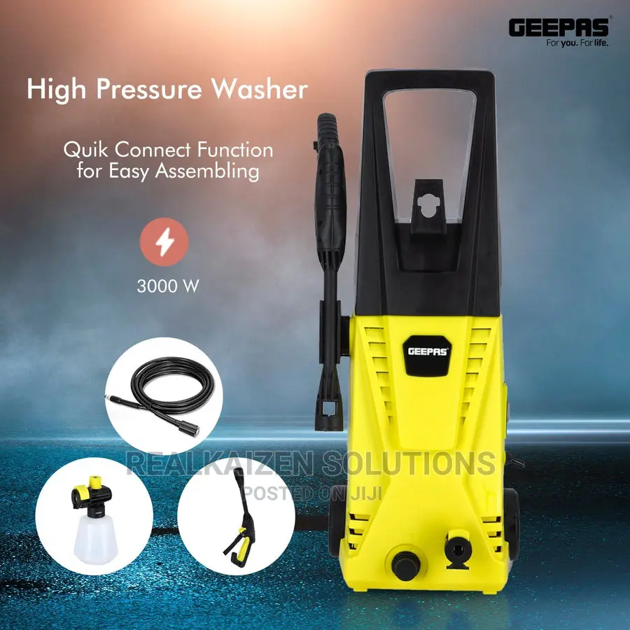 GEEPAS 135bar Electric High Pressure Washer 3000W