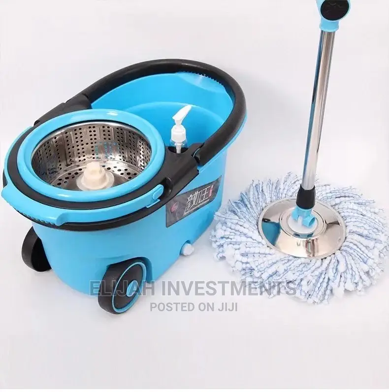 360 Detachable Mop Bucket Set, Wheels Spin Head Mopper