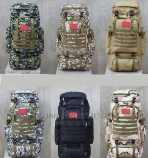 70L Large Military Tan Backpack Sports Camping Travel Bag