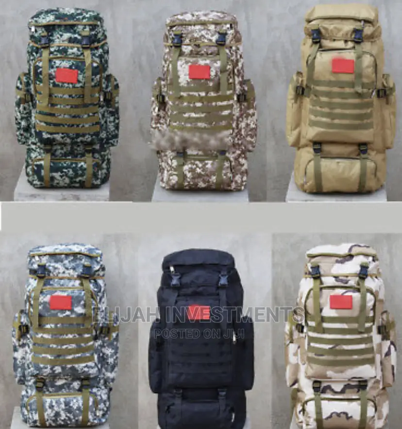 70L Large Military Tan Backpack Sports Camping Travel Bag