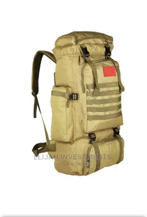 70L Large Military Tan Backpack Sports Camping Travel Bag