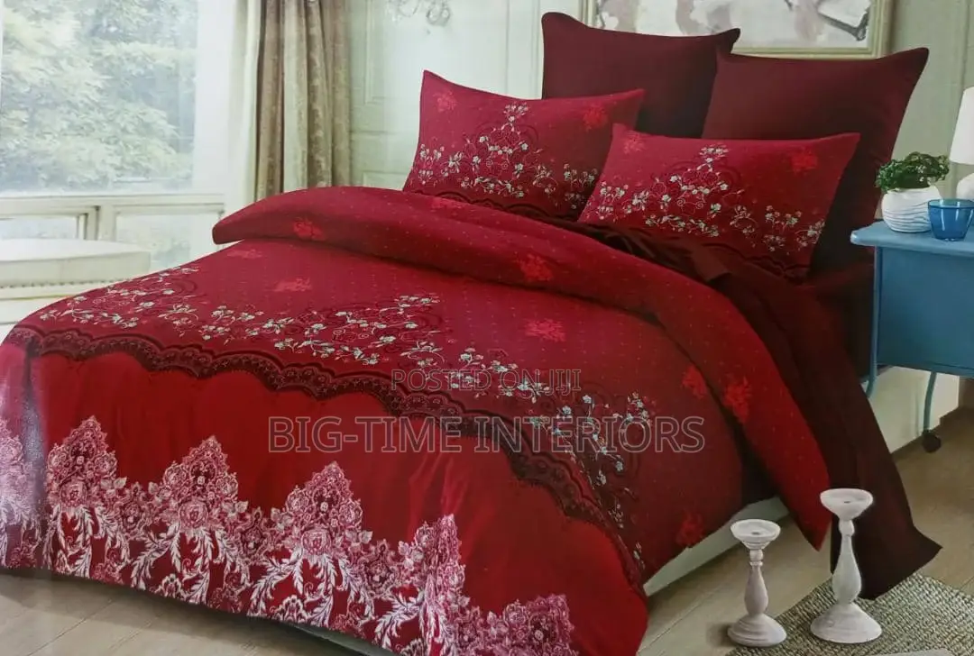 Maroon 6*6 Duvet Set