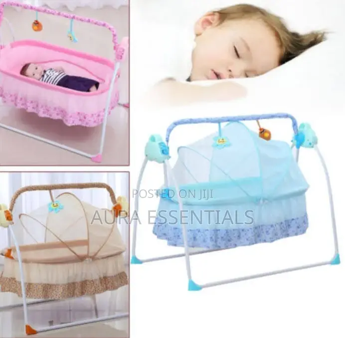 Auto Electric Swing Rocking Baby Cot Crib Craddle Bed