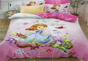 Pink Kids Cartoon Character Duvet
