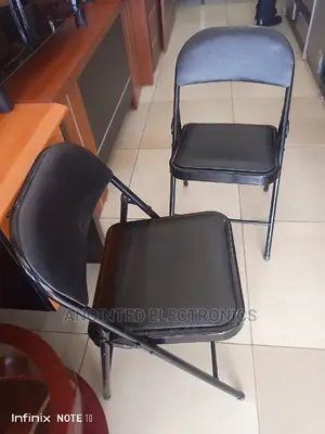 Black Lazer Foldable Chair