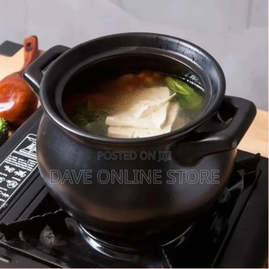 2.9L Dish Clay Ceramic Stew Cooking Pot Pan