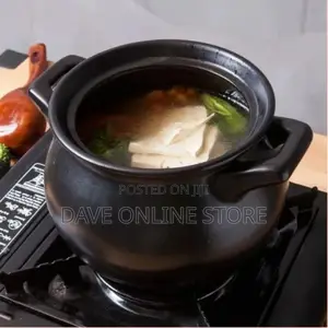 2.9L Dish Clay Ceramic Stew Cooking Pot Pan
