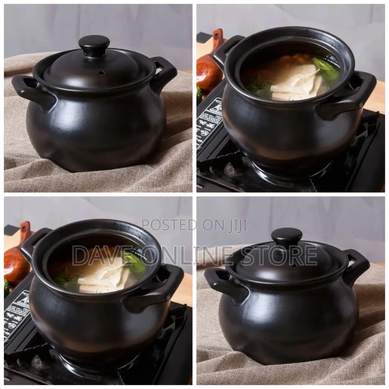 4.8L Dish Casserole Clay Stew Cooking Pot Pan
