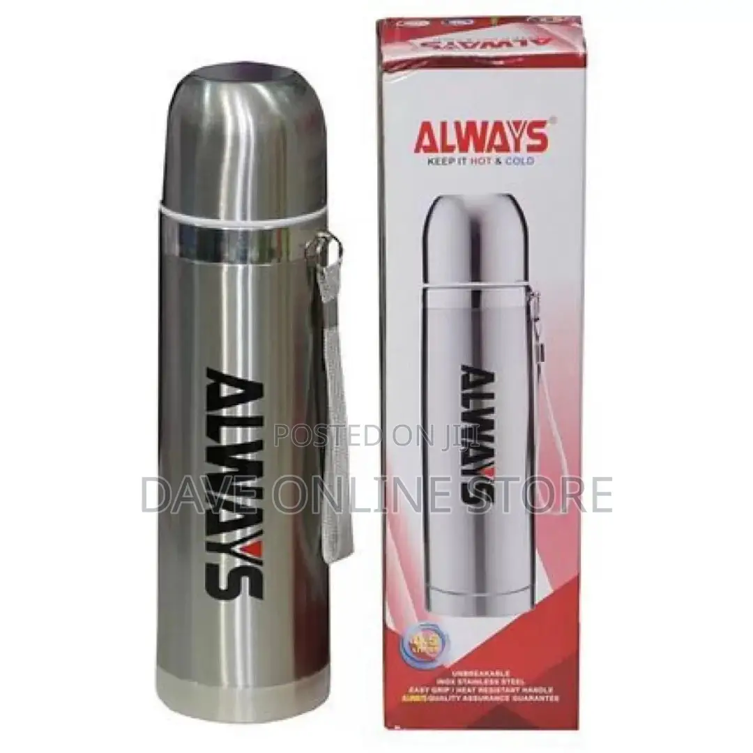 Always Hot Cold Unbreakable Stainless Steel Flask, 0.5L