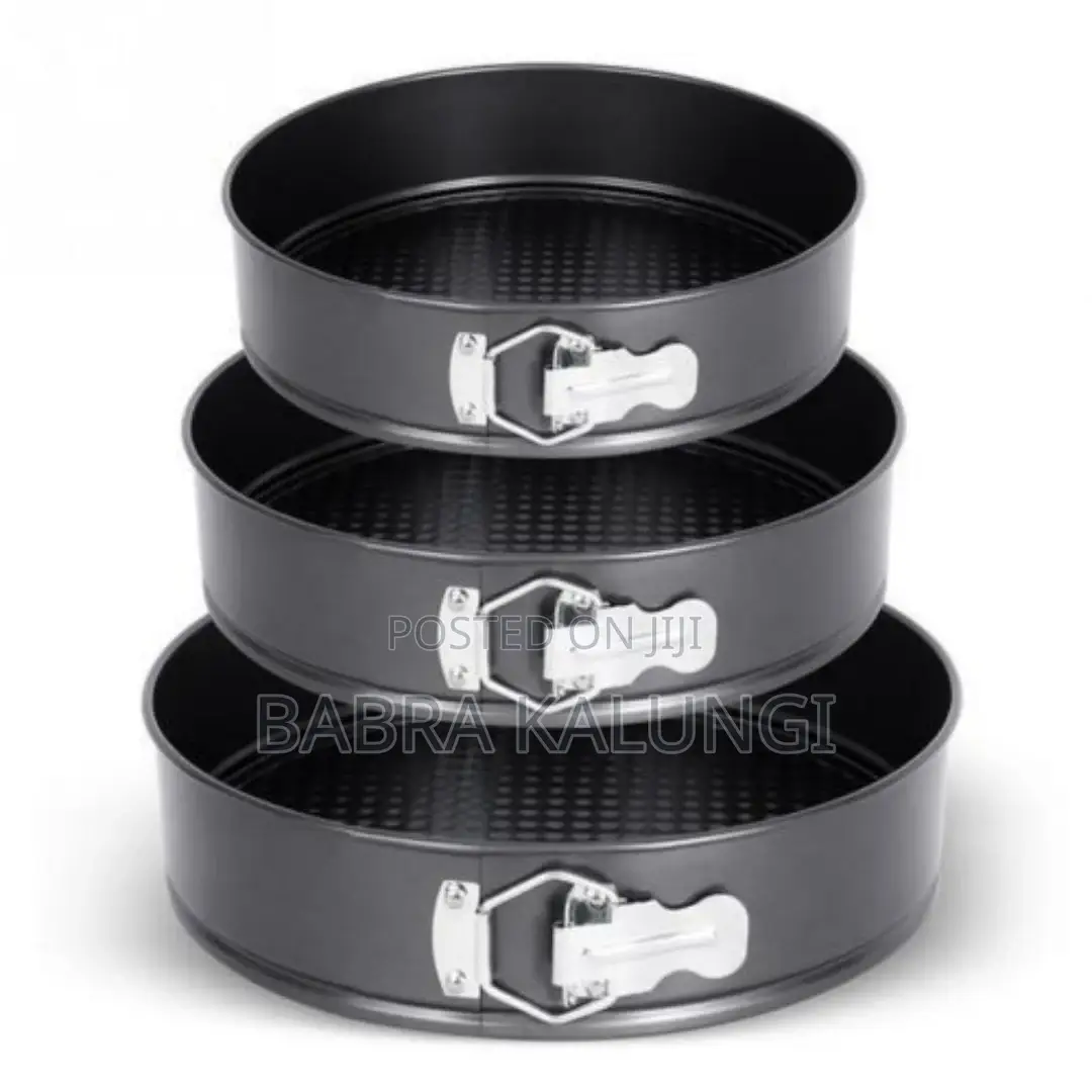 3pieces of Round Baking Cake Mould Pans Trays