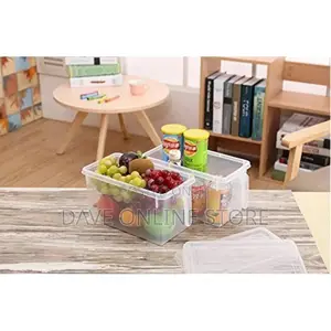 ABS Plastic Fridge Storage Box With Handle Cover Container