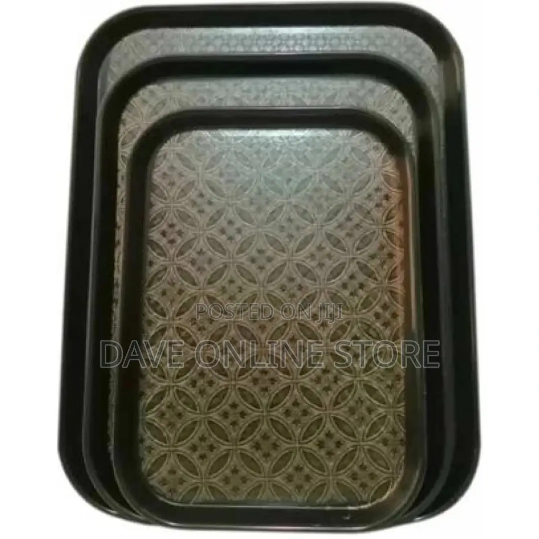 Pieces of Rubber Non-Slip Serving Trays Platters,