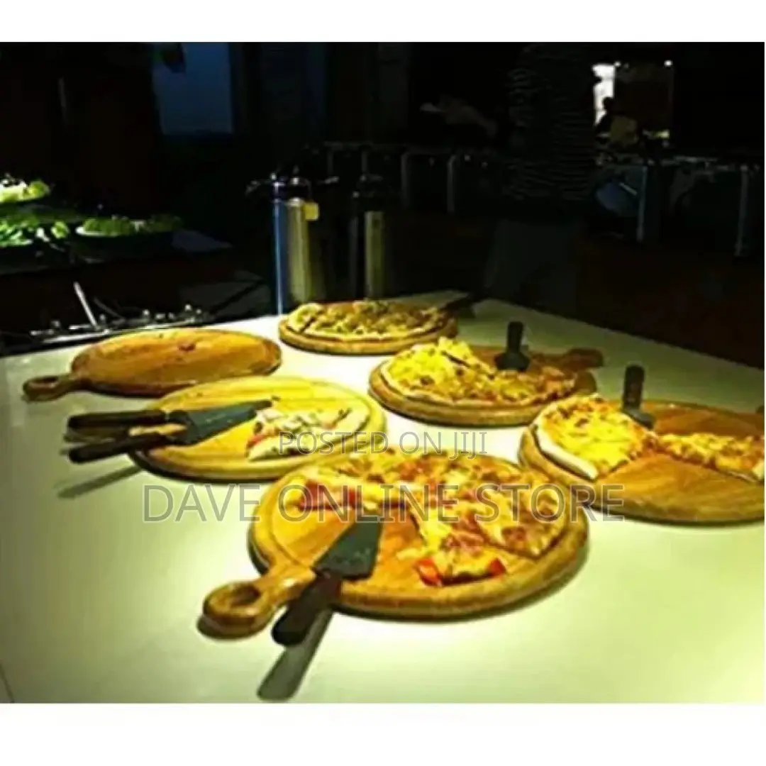 24cm Wooden Serving Pizza Plate Tray, Chopping Board
