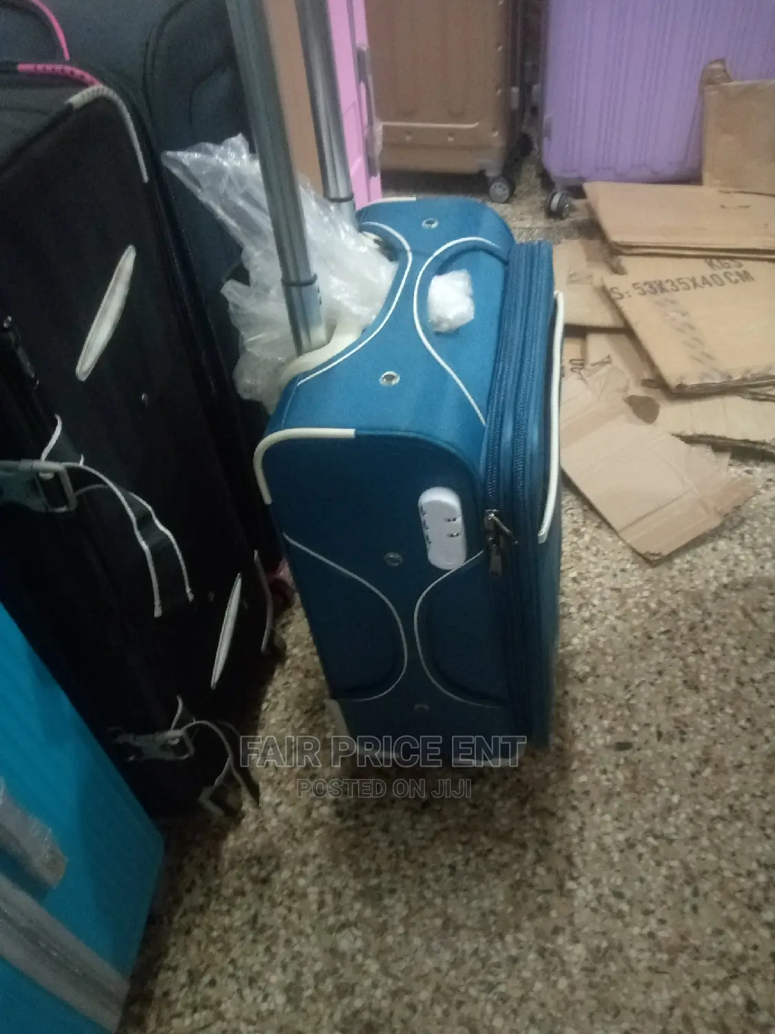 Cloth Suitcase Monde, Small ( Blue)
