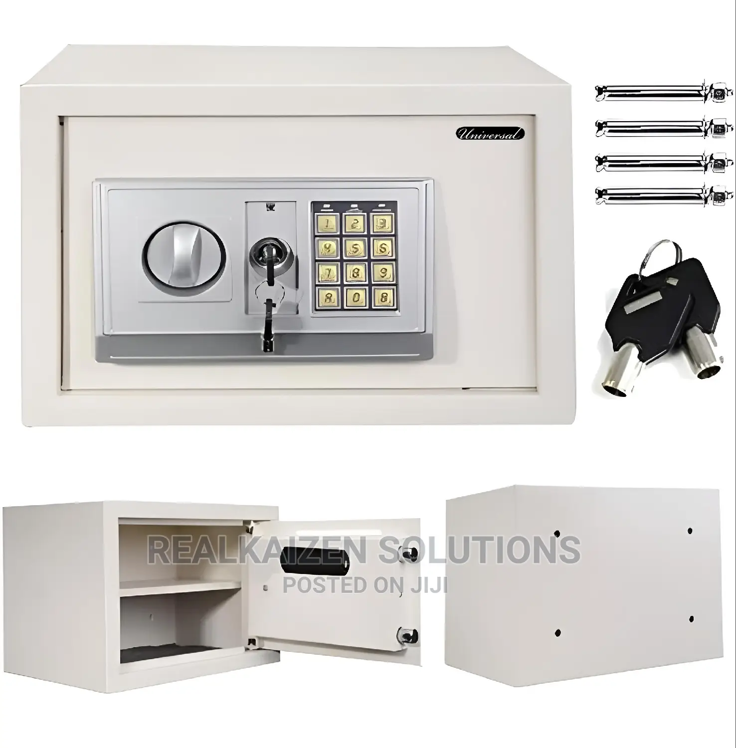 UNIVERSAL 16L Digital Steel Safe Box With Override Keys