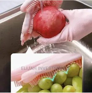 Pair of Bathroom Kitchen Cleaning Hand Gloves